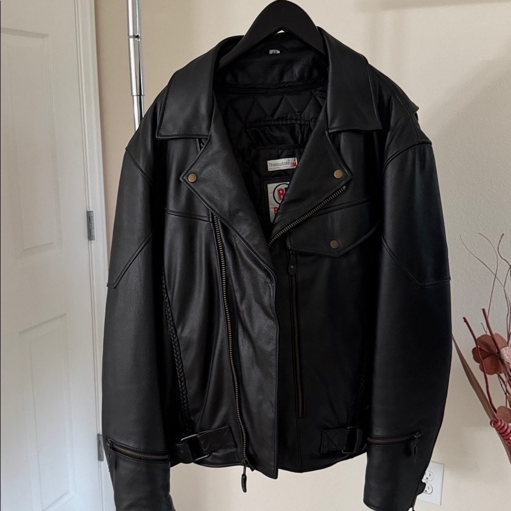 Black Leather Performance Jacket - image 1